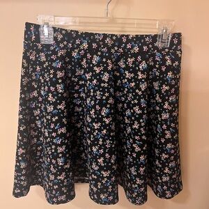 Black Flowered Skirt
